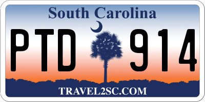 SC license plate PTD914