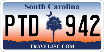 SC license plate PTD942