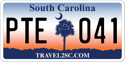 SC license plate PTE041