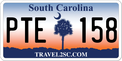 SC license plate PTE158