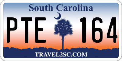SC license plate PTE164