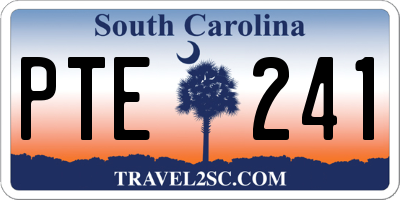 SC license plate PTE241