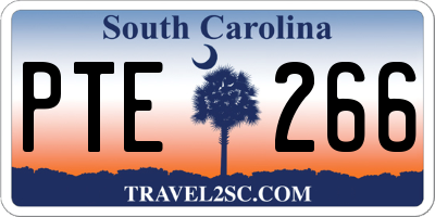 SC license plate PTE266