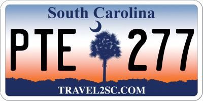 SC license plate PTE277