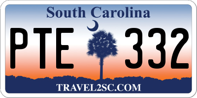 SC license plate PTE332