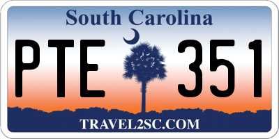 SC license plate PTE351