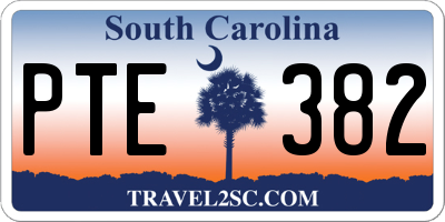 SC license plate PTE382