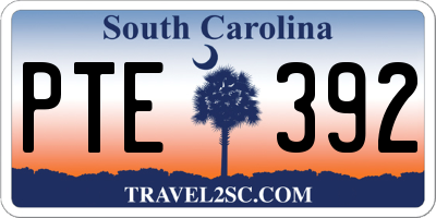 SC license plate PTE392