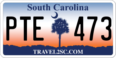 SC license plate PTE473