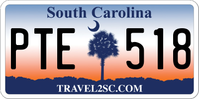 SC license plate PTE518