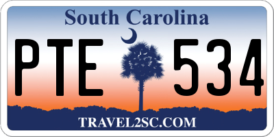 SC license plate PTE534