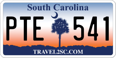 SC license plate PTE541