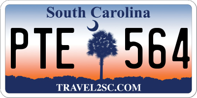 SC license plate PTE564
