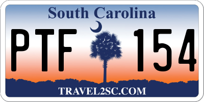 SC license plate PTF154
