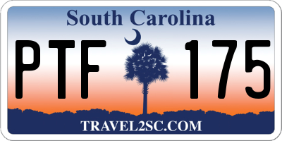 SC license plate PTF175