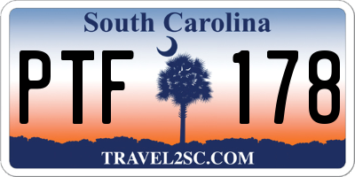 SC license plate PTF178