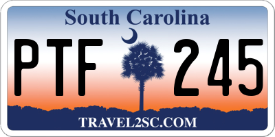 SC license plate PTF245