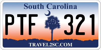 SC license plate PTF321