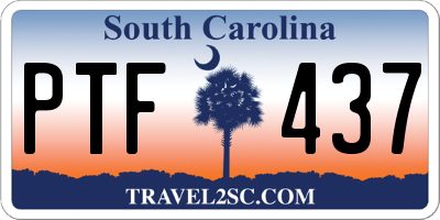SC license plate PTF437