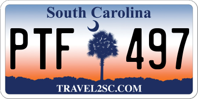 SC license plate PTF497