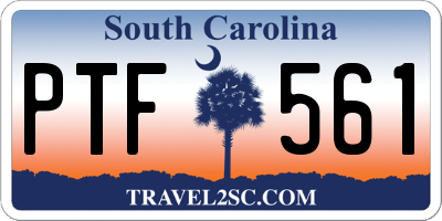 SC license plate PTF561