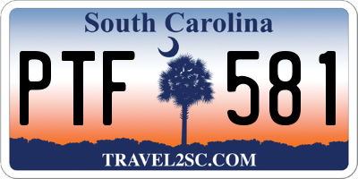 SC license plate PTF581
