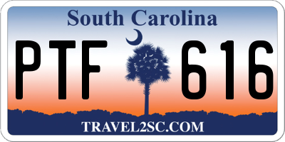 SC license plate PTF616