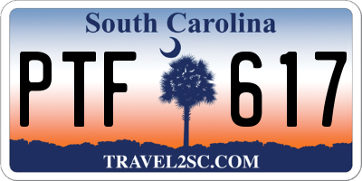 SC license plate PTF617