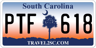 SC license plate PTF618