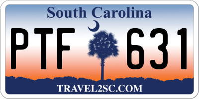 SC license plate PTF631