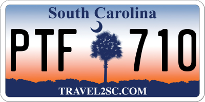 SC license plate PTF710