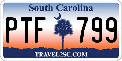 SC license plate PTF799