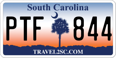 SC license plate PTF844