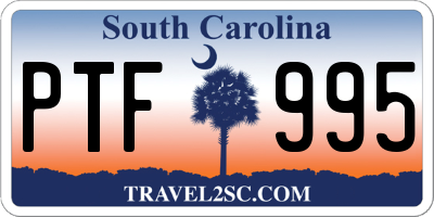 SC license plate PTF995