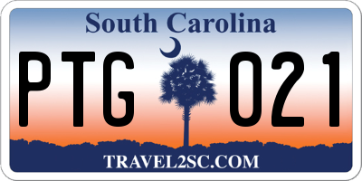 SC license plate PTG021