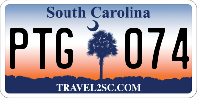 SC license plate PTG074