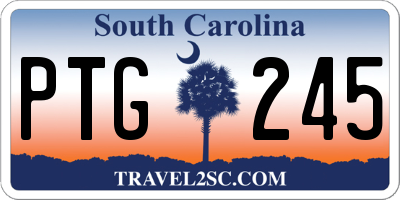 SC license plate PTG245