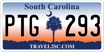 SC license plate PTG293