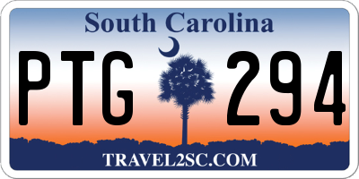 SC license plate PTG294