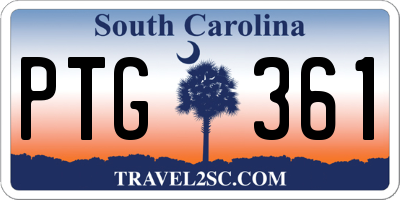 SC license plate PTG361