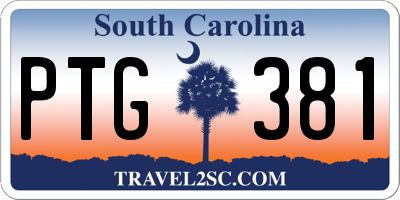 SC license plate PTG381