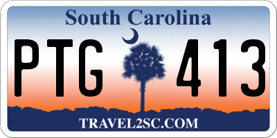 SC license plate PTG413