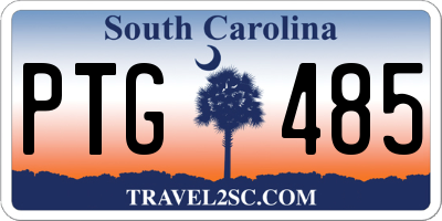 SC license plate PTG485