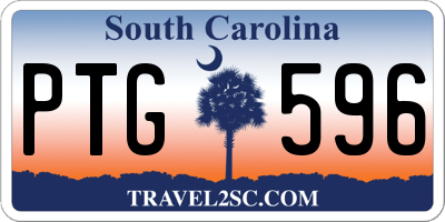 SC license plate PTG596