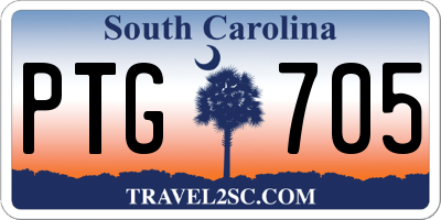 SC license plate PTG705