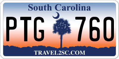 SC license plate PTG760