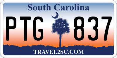 SC license plate PTG837