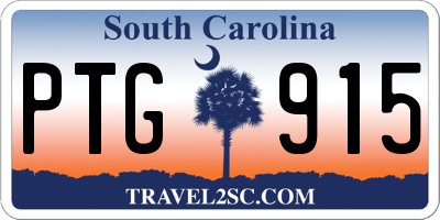 SC license plate PTG915