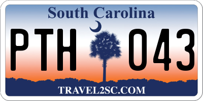 SC license plate PTH043