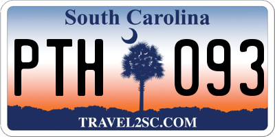 SC license plate PTH093